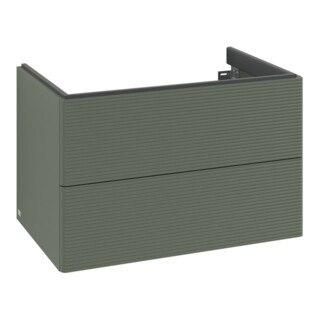 V&B Meuble sous-lavabo Antao 79x50x50 cm, éclairage tiroir, façade structurée, lea gre. m Lac
