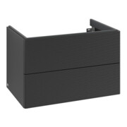V&B Meuble sous-lavabo Antao 79x50x50cm, éclairage tiroir, structure de façade, bleu mat laqué-4