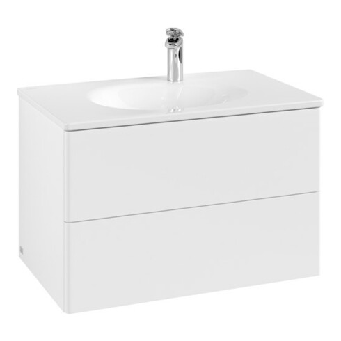V&B Meuble sous-lavabo Antao 79x50x50cm, sans structure de façade, blanc mat laqué