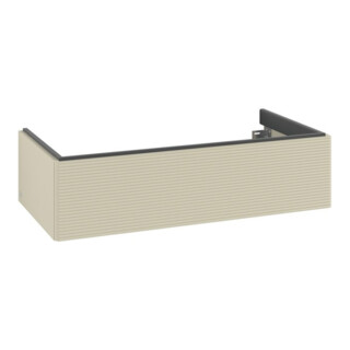 V&B Meuble sous lavabo Antao 98,8x25,6x49,3 cm, avec éclairage, façade gris mat laqué