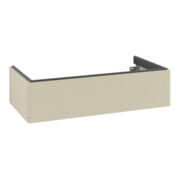 V&B Meuble sous lavabo Antao 98,8x25,6x49,3 cm, avec éclairage, façade gris mat laqué