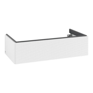 V&B Meuble sous lavabo Antao 98,8x25,6x49,3 cm, avec façade, blanc laqué