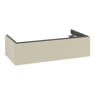 V&B Meuble sous lavabo Antao 98,8x25,6x49,3 cm, avec façade, gris mat avec laque