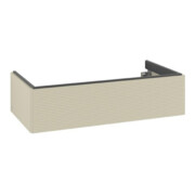 V&B Meuble sous lavabo Antao 98,8x25,6x49,3 cm, avec façade, gris mat avec laque