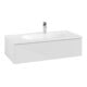 V&B Meuble sous lavabo Antao 98,8x25,6x49,3 cm, sans façade, blanc brillant Lac-1