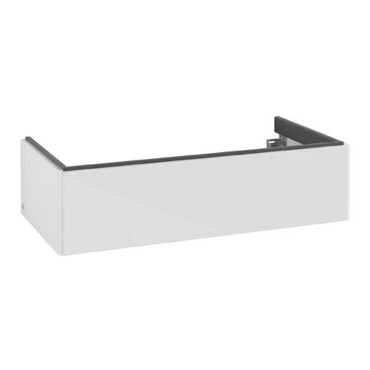 V&B Meuble sous lavabo Antao 98,8x25,6x49,3 cm, sans façade, blanc brillant Lac