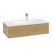 V&B Meuble sous-lavabo Antao 98,8x25,6x49,3cm, avec éclairage, chêne miel, avec façade