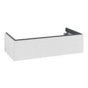 V&B Meuble sous-lavabo Antao 98,8x25,6x49,3cm, avec façade, blanc brillant Lac-3