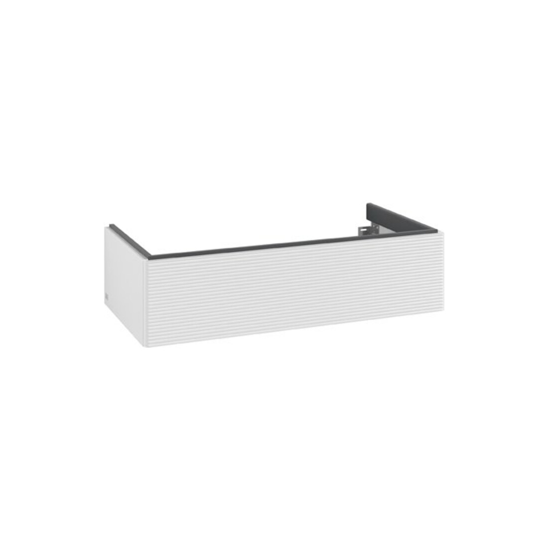 V&B Meuble sous-lavabo Antao 98,8x25,6x49,3cm, avec façade, blanc brillant Lac