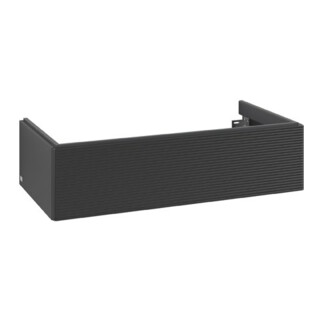 V&B Meuble sous lavabo Antao 98,8x25,6x49,3cm, avec façade, bleu mat laqué
