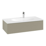 V&B Meuble sous-lavabo Antao 98,8x25,6x49,3cm, avec façade, gris mat avec laque