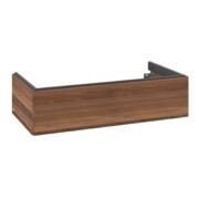 V&B Meuble sous lavabo Antao 98,8x25,6x49,3cm, avec façade, noyer chaud