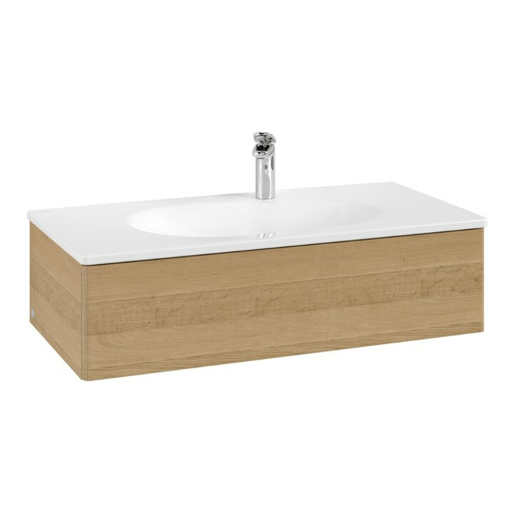 V&B Meuble sous lavabo Antao 98,8x25,6x49,3cm, sans façade, chêne miel