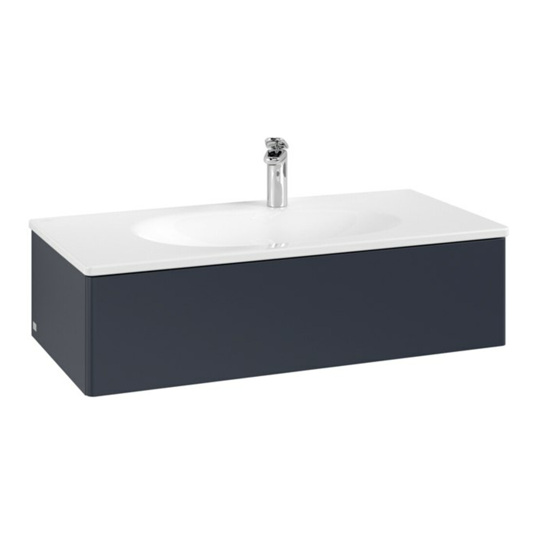 V&B Meuble sous lavabo Antao 98,8x25,6x49,3cm, sans façade, gris bleuté mat Lac