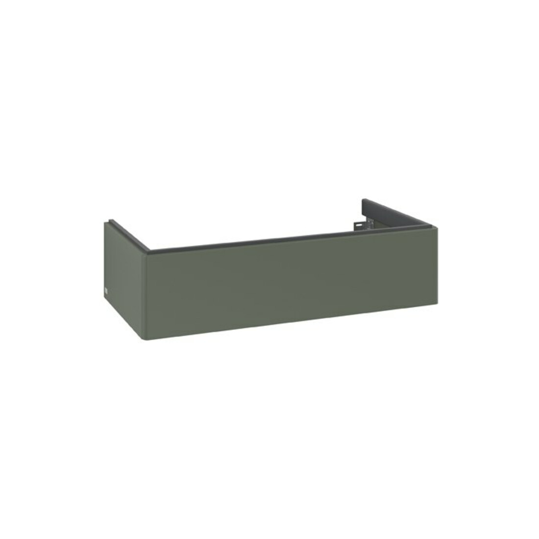 V&B Meuble sous lavabo Antao 98,8x25,6x49,3cm, sans robinet, vert feuille, mat laqué