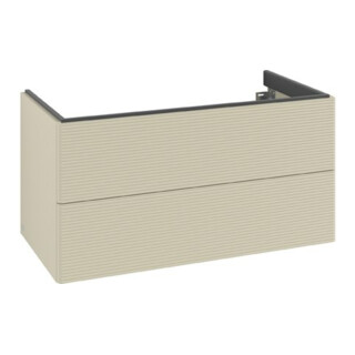 V&B Meuble sous lavabo Antao 98,8x50,4x49,6 cm, avec façade, gris mat avec laque