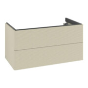 V&B Meuble sous lavabo Antao 98,8x50,4x49,6 cm, avec façade, gris mat avec laque