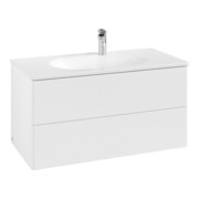 V&B Meuble sous-lavabo Antao 98,8x50,4x49,6 cm, sans façade, blanc mat avec laque