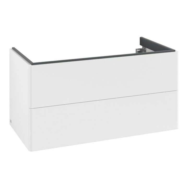V&B Meuble sous-lavabo Antao 98,8x50,4x49,6 cm, sans façade, blanc mat avec laque