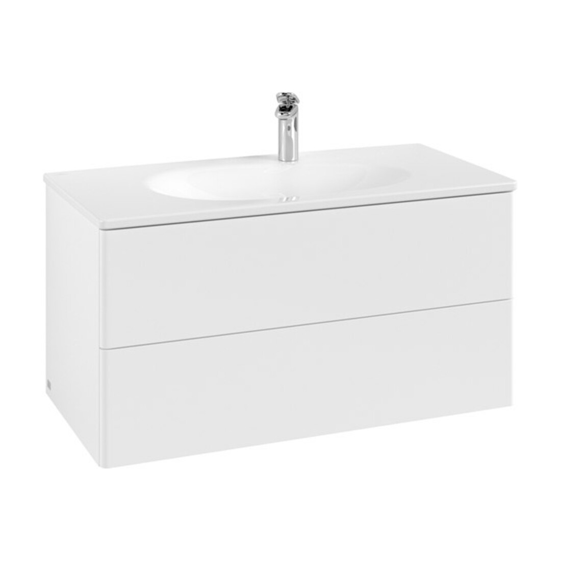 V&B Meuble sous lavabo Antao 98,8x50,4x49,6 cm, sans façade, blanc mat Lac
