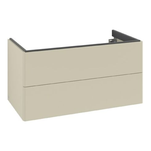 V&B Meuble sous lavabo Antao 98,8x50,4x49,6 cm, sans façade, gris mat laqué
