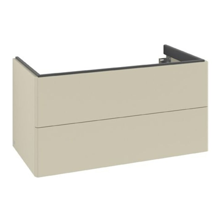V&B Meuble sous lavabo Antao 98,8x50,4x49,6 cm, sans façade, gris mat laqué