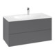V&B Meuble sous lavabo Antao 98,8x50,4x49,6 cm, sans robinetterie, anthracite mat laqué-1