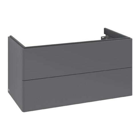 V&B Meuble sous lavabo Antao 98,8x50,4x49,6 cm, sans robinetterie, anthracite mat laqué