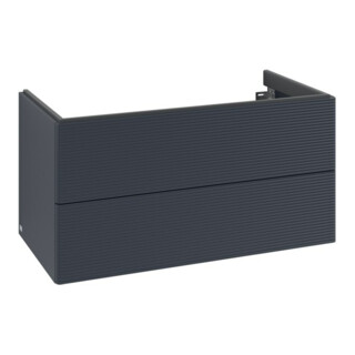V&B Meuble sous-lavabo Antao 98,8x50,4x49,6cm, avec éclairage tiroir, avec façade, avec laque bleue