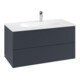 V&B Meuble sous-lavabo Antao 98,8x50,4x49,6cm, avec éclairage tiroir, avec façade, avec laque bleue-3