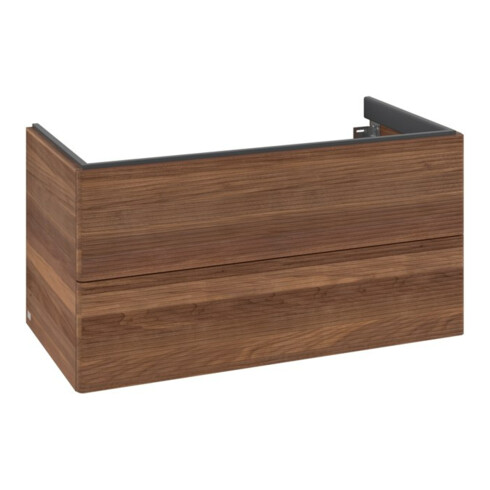 V&B Meuble sous-lavabo Antao 98,8x50,4x49,6cm, avec éclairage tiroir, noyer chaud, avec façade