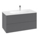 V&B Meuble sous-lavabo Antao 98,8x50,4x49,6cm, avec façade, anthracite mat laqué-3