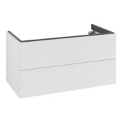 V&B Meuble sous lavabo Antao 98,8x50,4x49,6cm, avec façade, blanc brillant Lac-3