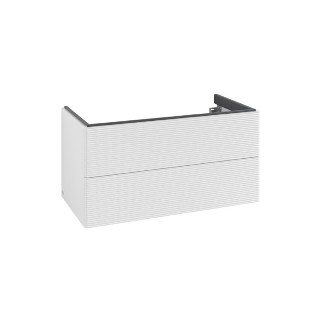 V&B Meuble sous lavabo Antao 98,8x50,4x49,6cm, avec façade, blanc brillant Lac