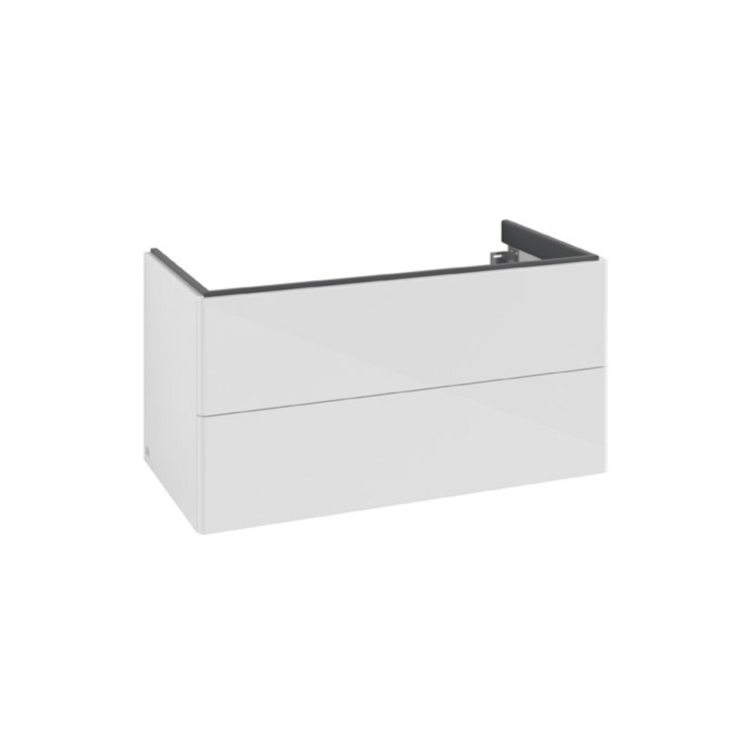 V&B Meuble sous lavabo Antao 98,8x50,4x49,6cm, sans façade, blanc brillant Lac