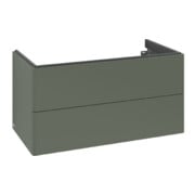 V&B Meuble sous lavabo Antao 98,8x50,4x49,6cm, sans trou, vert feuille m Lac