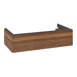 V&B Meuble sous-lavabo Antao avec éclairage tiroir 98,8x25,6x49,3cm, sans façade, noyer chaud