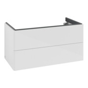 V&B Meuble sous-lavabo Antao avec éclairage tiroir 98,8x50,4x49,6cm, sans façade, blanc brillant lacqué