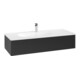 V&B Meuble sous-lavabo Antao éclairage tiroir 118,8x25,6x49,3cm, sans façade, bleu mat Lac-1