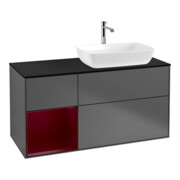 V&B Meuble sous-lavabo avec éclairage mural Finion 120 cm, anthracite m.