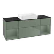 V&B Meuble sous lavabo avec éclairage mural Finion 160x60,3x50,1cm, Rg Ol m Lac, Oli. m Lac