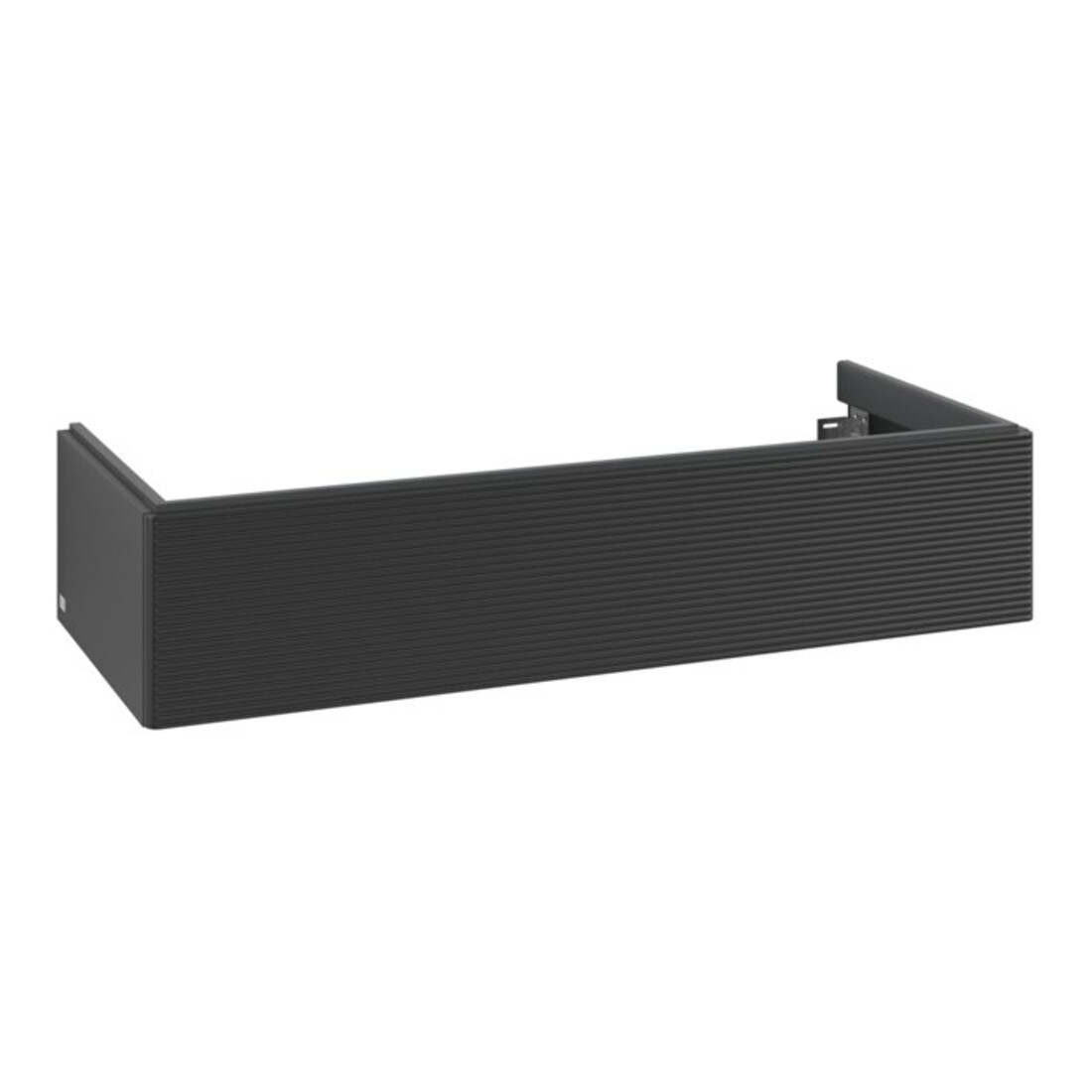 V&B Meuble sous lavabo avec éclairage tiroir Antao 118,8x25,6x49,3cm, façade bleue laquée