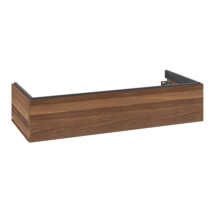 V&B Meuble sous-lavabo avec éclairage tiroir Antao 118,8x25,6x49,3cm, face noyer chaud