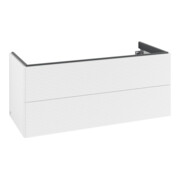 V&B Meuble sous lavabo avec éclairage tiroir Antao 118,8x50,4x49,3cm, face, blanc, laqué-4