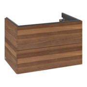 V&B Meuble sous-lavabo avec éclairage tiroir Antao 79x50x50cm, sans structure de façade, noyer chaud-4