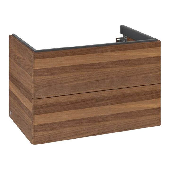 V&B Meuble sous-lavabo avec éclairage tiroir Antao 79x50x50cm, sans structure de façade, noyer chaud