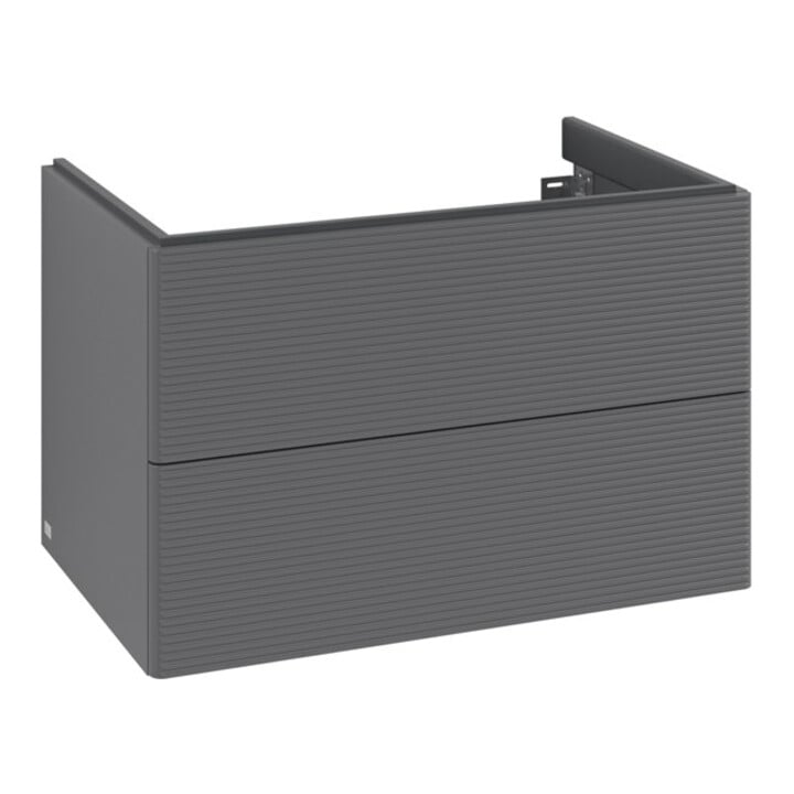 V&B Meuble sous-lavabo avec éclairage tiroir Antao 79x50x50cm, structure avant, anthracite m Lac