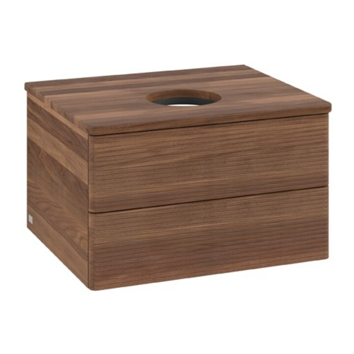 V&B Meuble sous lavabo avec façade struct. Antao 60x36x50cm, WBP couleur w. noyer