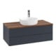 V&B Meuble sous lavabo avec façade structure Antao 100x36x50cm, HL, WBP w wal, md bl. m Lac-1