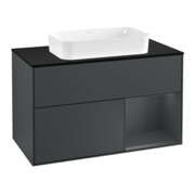 V&B Meuble sous lavabo avec plan de toilette bleu Finion 100x60,3 cm, Rg r md b m La, md bl. m Lac